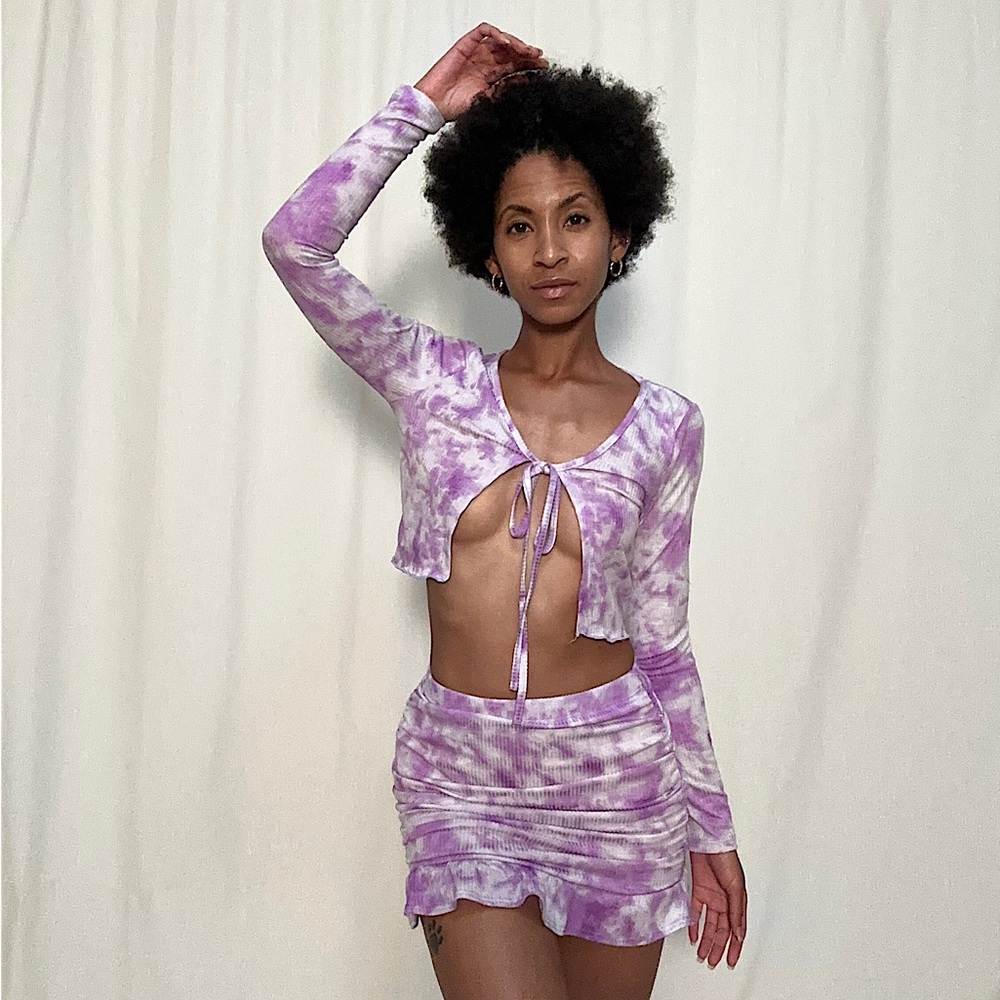 ONE BY ONE Tie-dye skirt set